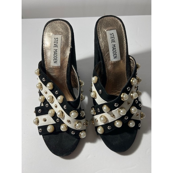 Steve Madden Shoes - Steve Madden Black Pearl Embellished Women's Shoes